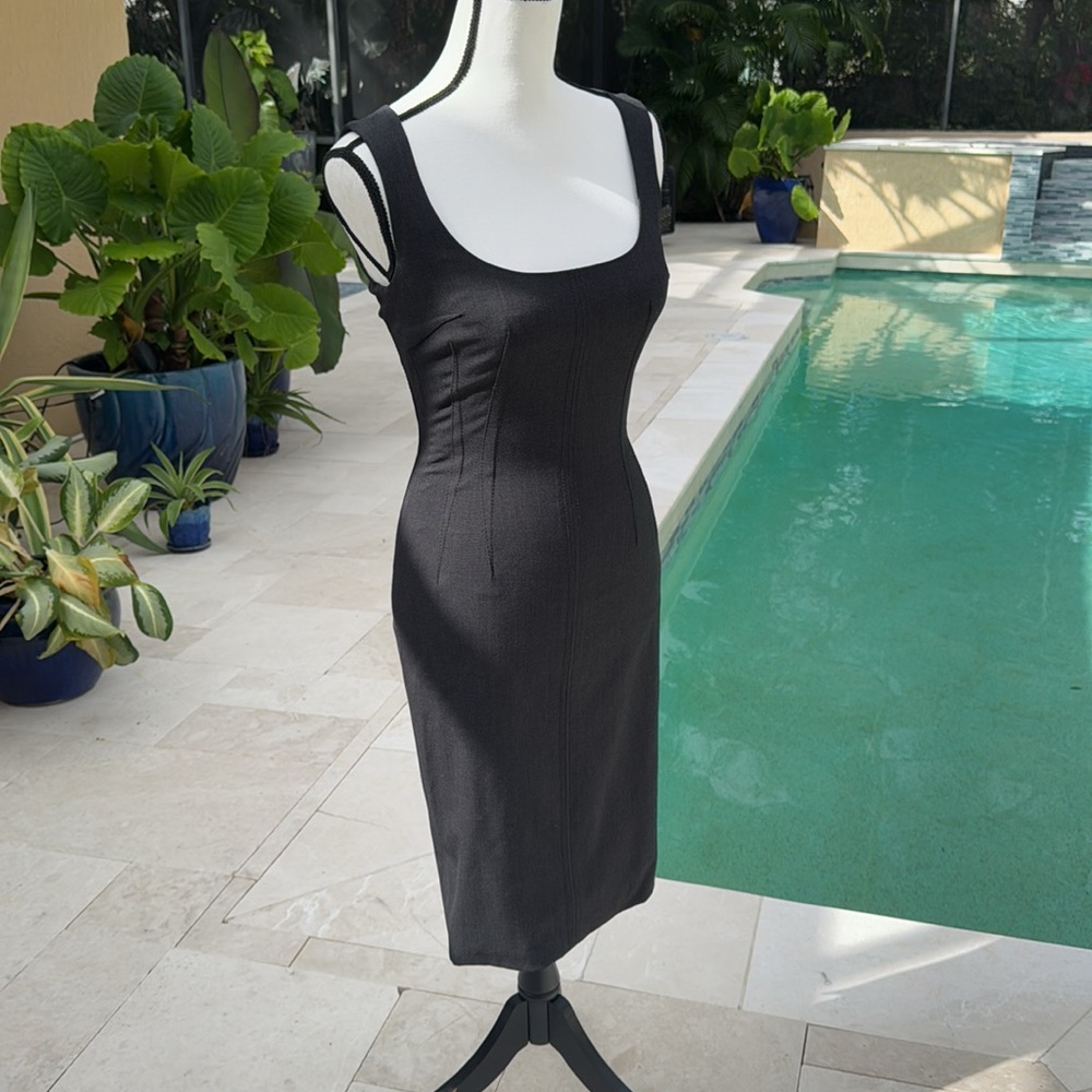 Dolce & Gabanna Sheath Dress Charcoal Sz 38 - Picture 4 of 15